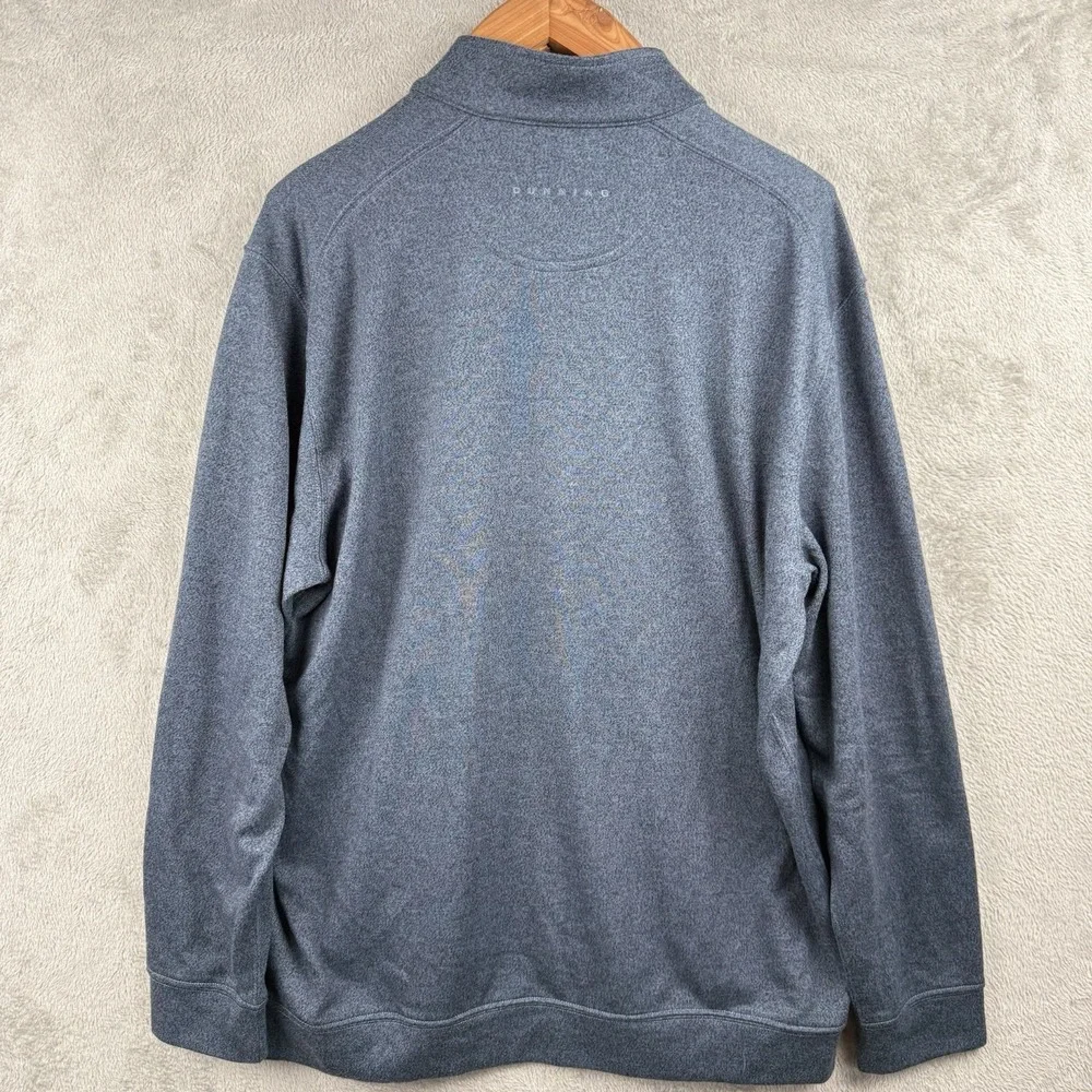 Dunning Golf 1/4 Zip Pullover Mens XXL Heather Blue Preppy Soft‎ Casual NWOT